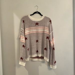 Rare Pol Pink Star Sweater NEW WITHOUT TAGS